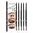 FeiCuiYun 5 Pcs Eyebrow Pencils for Women, Waterproof Professional Makeup Micro Brow Pencil, Coffee Brow Kit with Eyebrow Brush, Ultra-Fine Mechanical Pencil, Vegan&Cruelty-Free (C03Coffee)