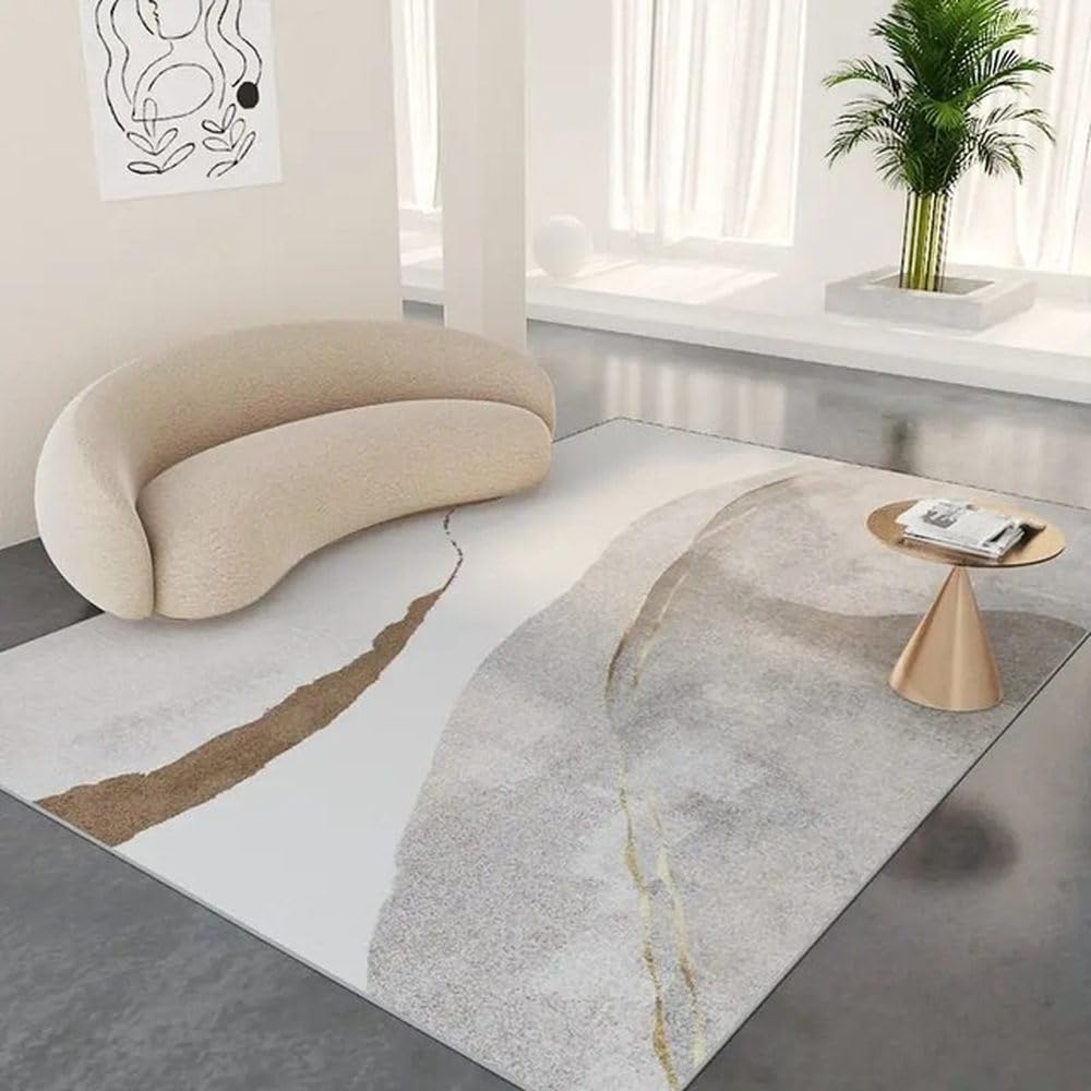 Tapis de salon moderne et doux pour table basse et chambre YD