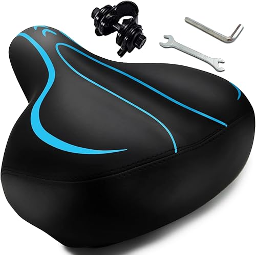 OXYVAN Asiento de bicicleta más cómodo universal de repuesto para asiento de bicicleta doble bola de absorción de golpes sillín de bicicleta ancho