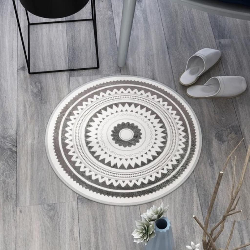 Nordic Modern Plush Floor Rug Round Carpet Playmat Game for Play Pad Home D