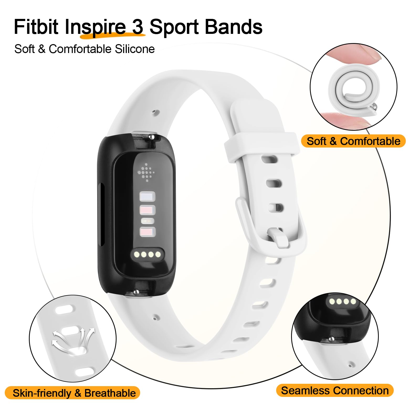 Bracelet Silicone Pour Fitbit Inspire 3 • Rose • Réglable • Confortable • Bracelet De Rechange