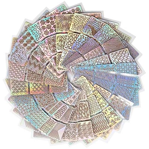 Dokpav 144 Pcs 72 Different Designs Nail Vinyl Stencils Nail Art Decoration Sticker Set Nail DIY Decoration Tools Art Design Tips Decals Cover
