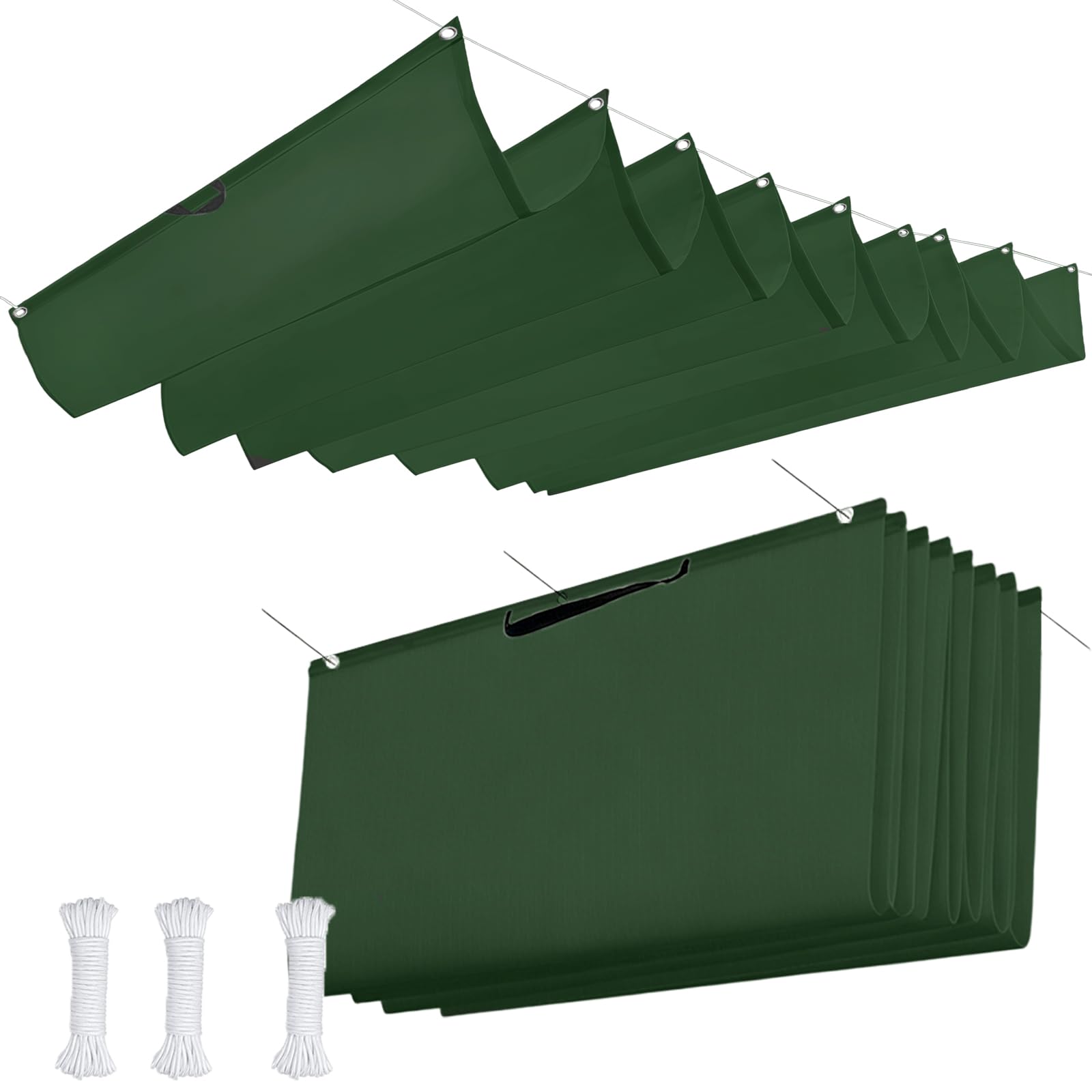 Voile d'ombrage pour terrasse et jardin vert foncé bache imperméable
