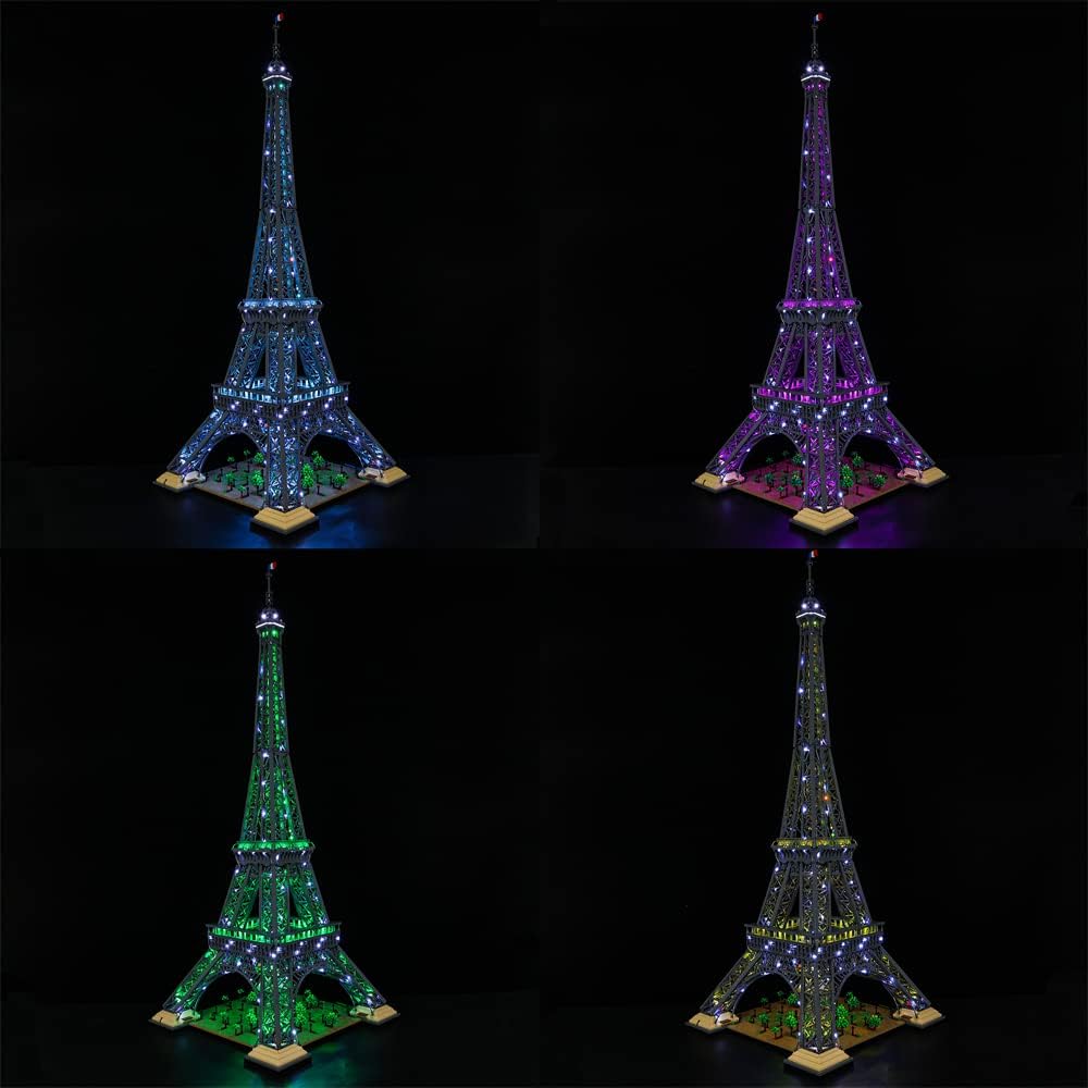 T-Club RC with Sound LED Light Kit Compatible with Lego 10307, Lighting Set for (Eiffel-Tower 10307)(Only Led Light, Building Block Model not Included) (RC with Sound)