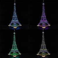 Vista 4 de T-Club RC con kit de luz LED de sonido compatible con Lego 10307, juego de iluminación para (Eiffel-Tower 10307)