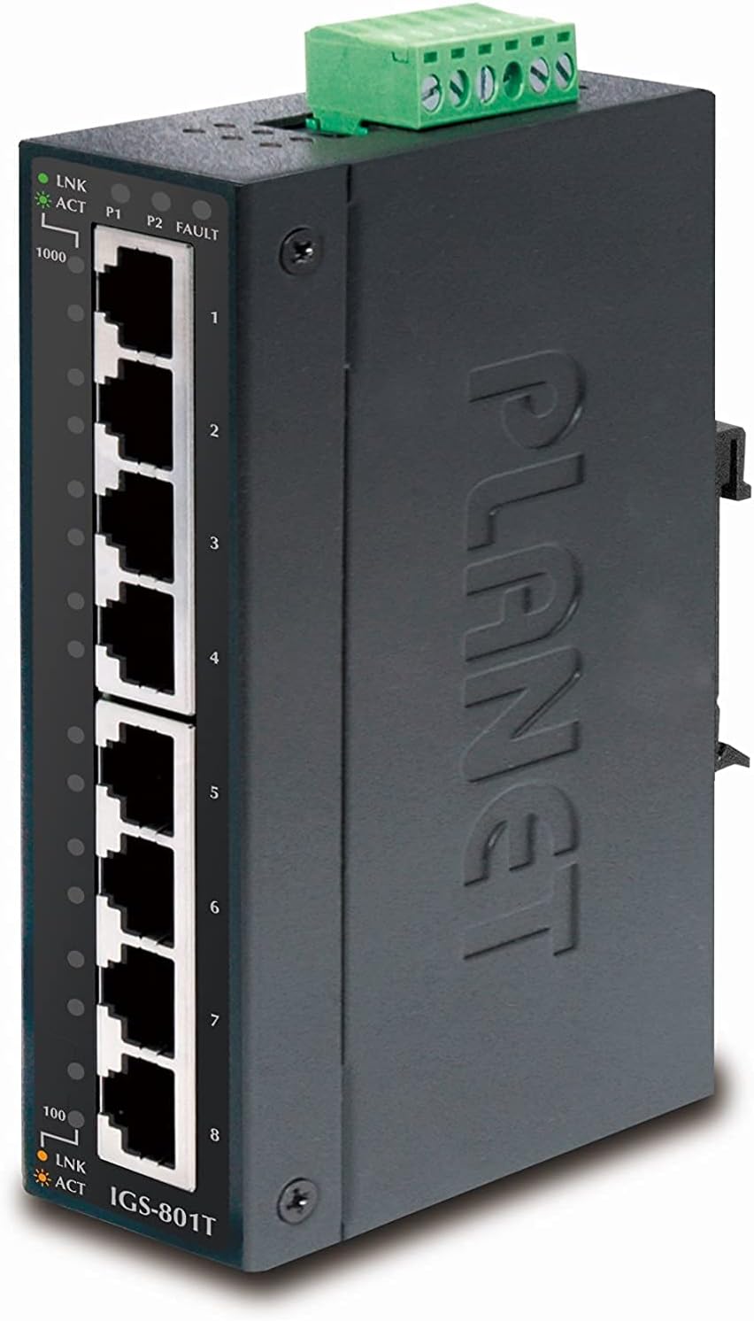 IGS-801T IP30 Industrial Gigabit Ethernet Switch 8-Port 10/100/1000TX (-40~75 C)