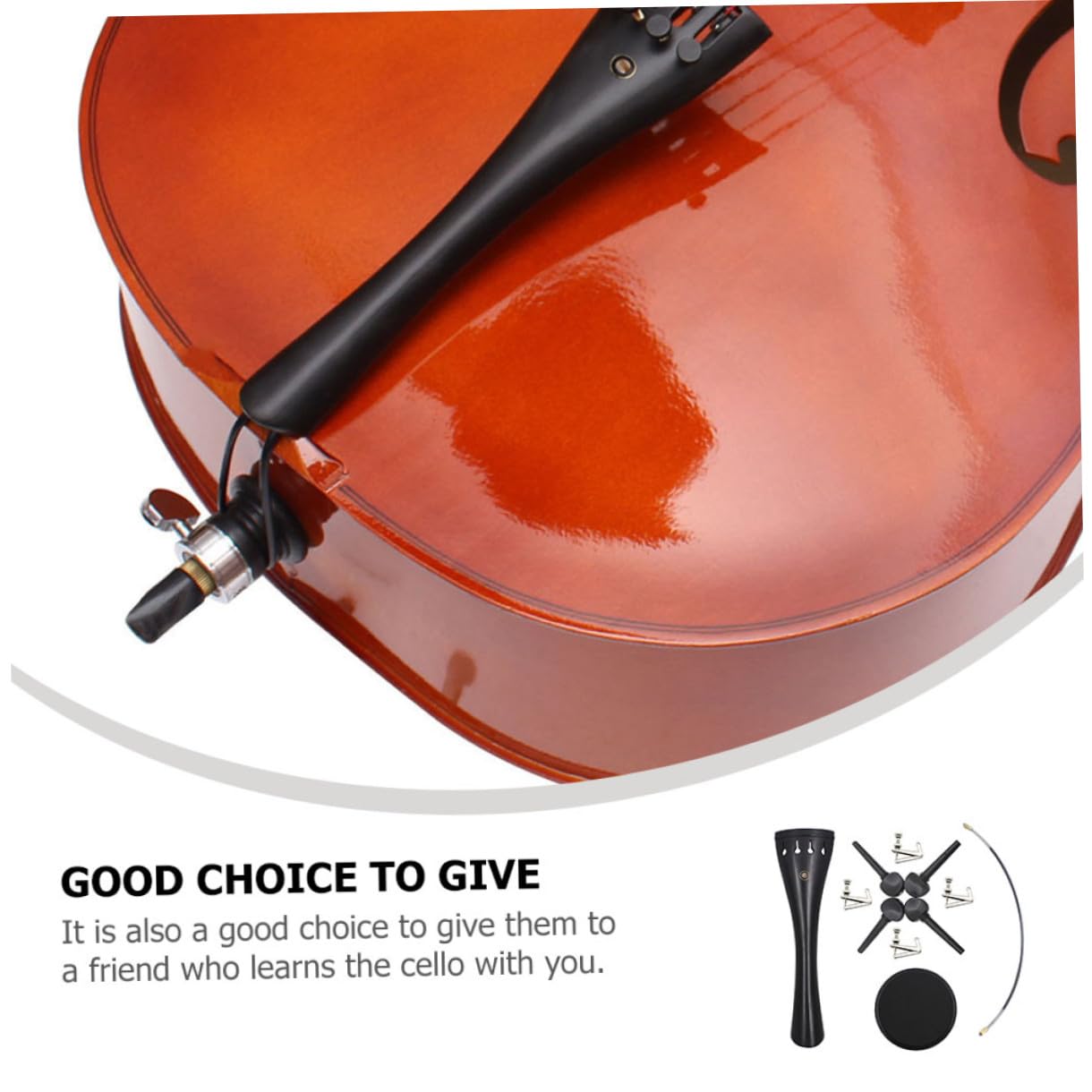 Ebenholz-cello-zubehör Ersatzteile für Ebenholz-cello Cellozubehör Pflege für Ebenholz-cellos Cellobedarf Zufällige Farbe
