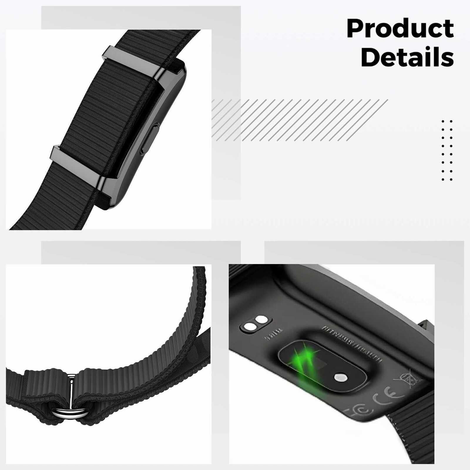 Bracelet intelligent avec moniteur de fréquence cardiaque en continu, suivi de l'oxygène dans le sang, moniteur d'activité avec analyse du sommeil et plusieurs modes sportifs, protection contre l'eau