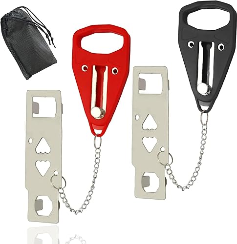 HangYu Cerradura de puerta portátil de viaje, seguridad para el hogar, cerradura de puerta portátil para evitar la entrada no autorizada para