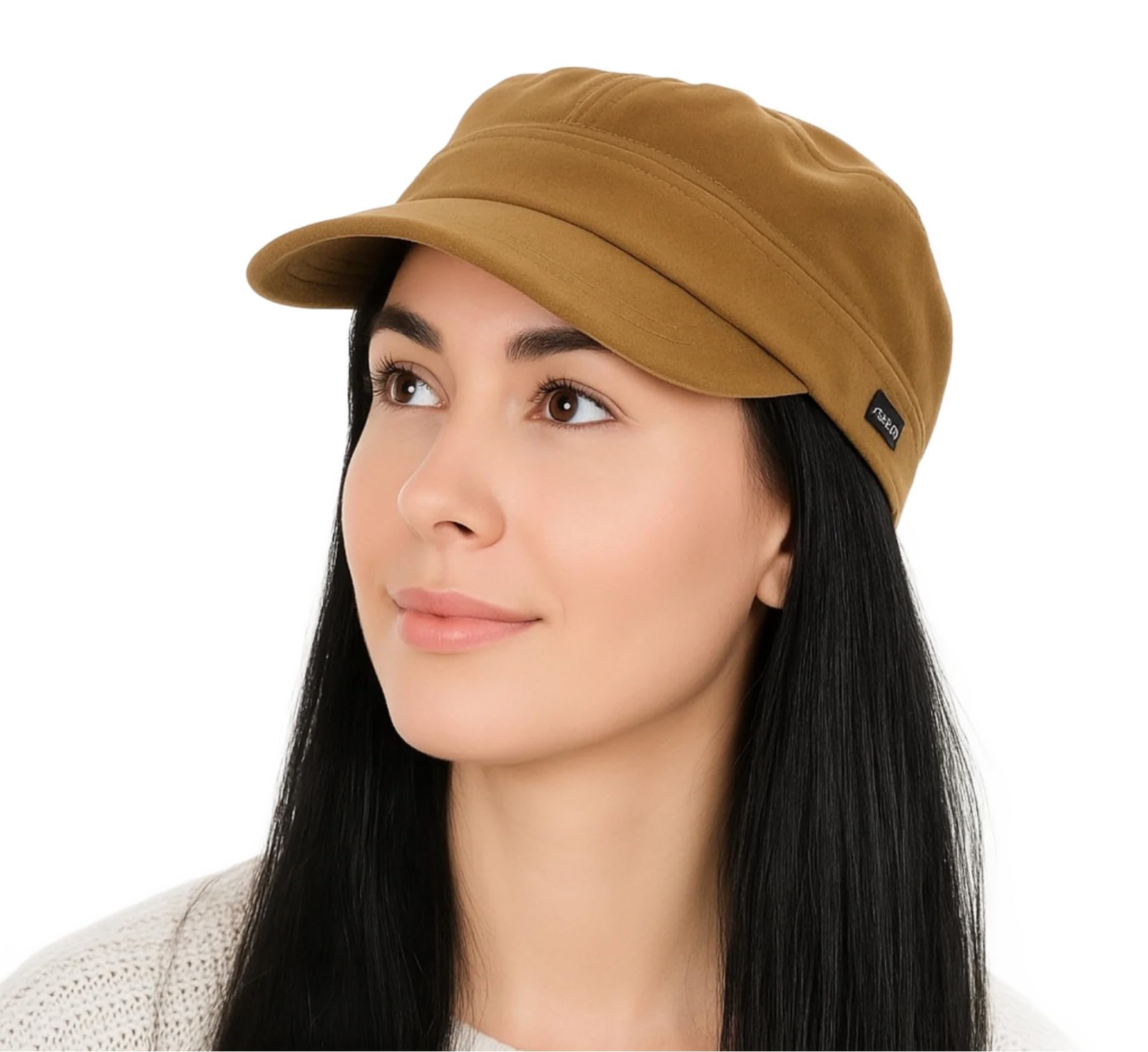 Newsboy Cap Baker Boy Cap Military Cadet Hat in Gold Velvet by CRAGGI
