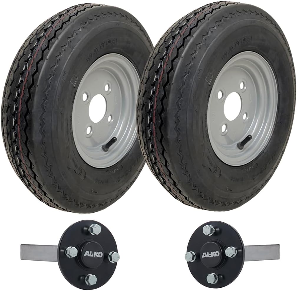 Zestaw do przyczep 4.80 4.00x8 koła 6-warstwowe P811 4 100mm PCD piasta ALKO osie ze śrubami 690 kg