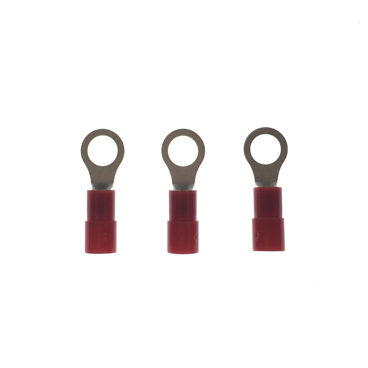 Red 18-22GA AWG Nylon Insulated Ring Terminals (1000 Pieces, #10 Ring)