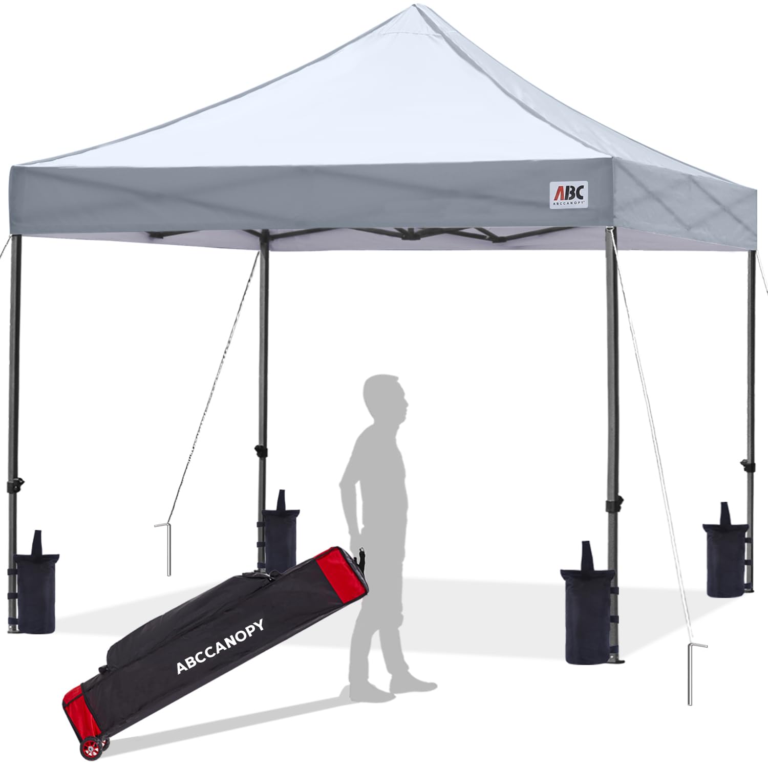 ABCCANOPY 3x3M Commercial Pop-Up Canopy Instant Shelter Carry Bag Grey — image 1