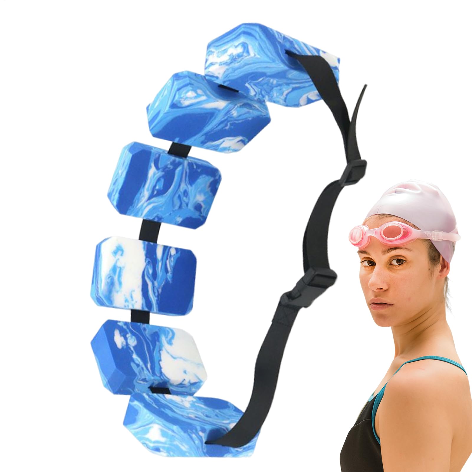 Water Aerobics Belt - EVA Swimming Training Float Belt - Ergonomic Design Water Aerobic Equipment For Women Boys Girls Youth Teens Athletes