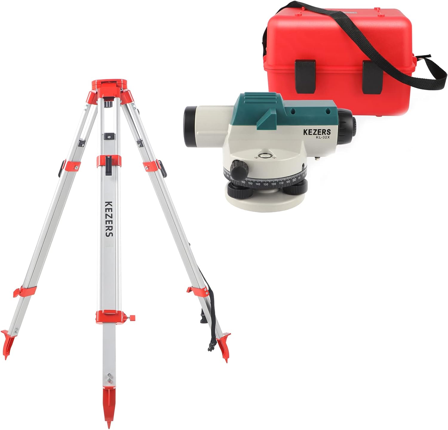 KEZERS 32X Transit Level Kit with Tripod,Automatic Optical