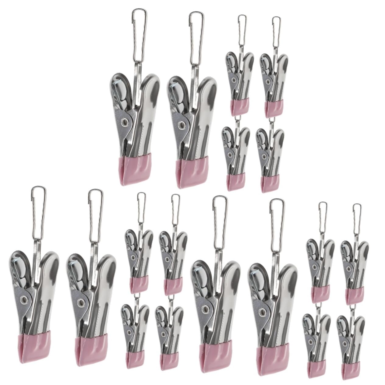 Abaodam 3 Set Di Mollette Multiuso Per Stendere I Panni Clip in Acciaio Inossidabile Per Appendere Vestiti Asciugamani Sciarpe Bucato Uso Pesante 6 Pezzi*3