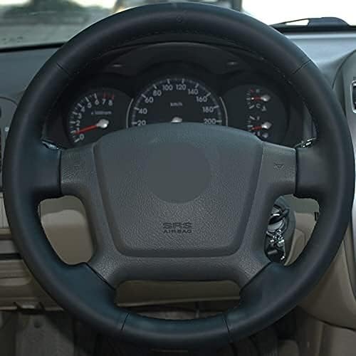 Steering Wheel Protector Cover,for Kia Cerato 2005-2012,DIY Hand-Stitched Leather Car Steering Wheel Cover