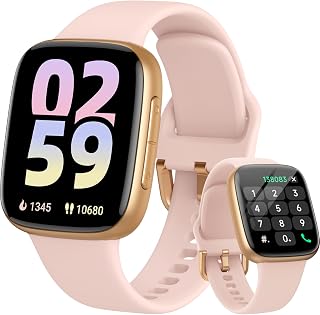 Gydom Smart Watch for Women/Men [1.85" AMOLED Screen Answer/Make Calls] Fitness Trackers with Heart Rate/Sleep/SpO2 Monitor Compatible Android & iPhone, 120+ Sports, IP68 Waterproof Reloj para Mujer