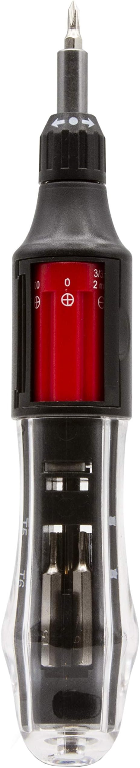Triplett TMAL-002 10-in-1 Mini Autoloading Ratcheting Screwdriver with Magnetic Bits