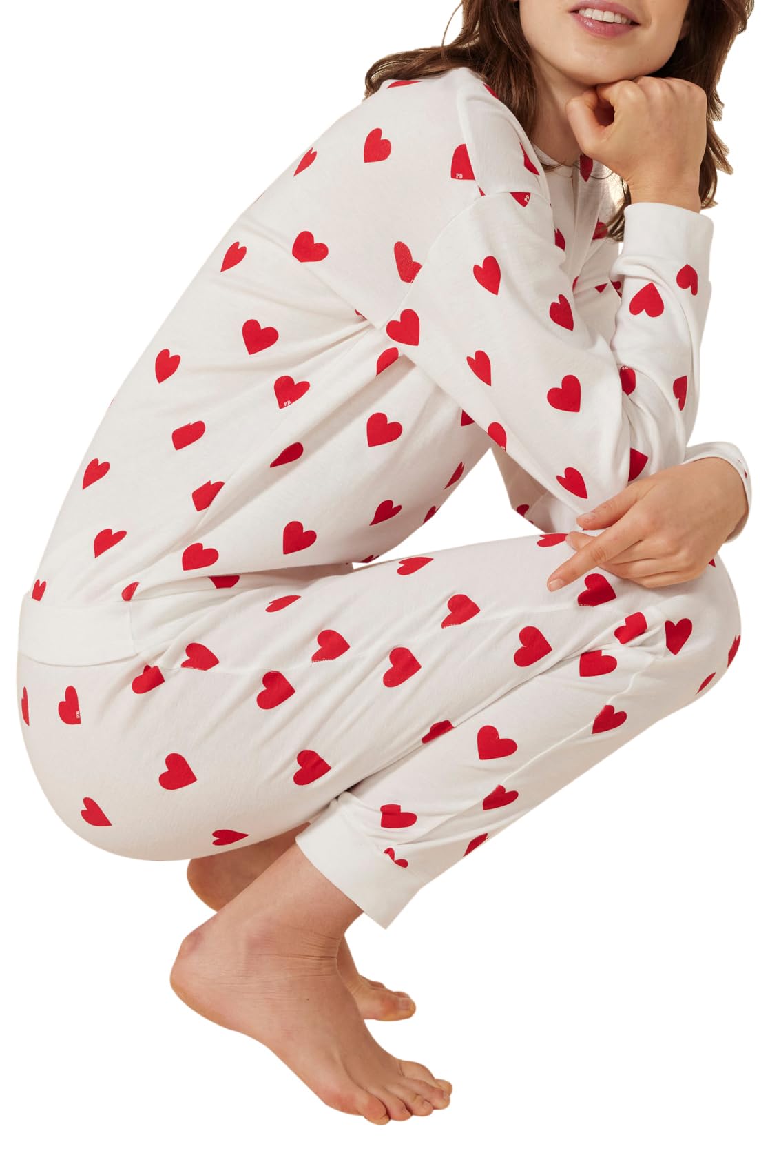 Petit Bateau Pigiama a Maniche Lunghe Donna