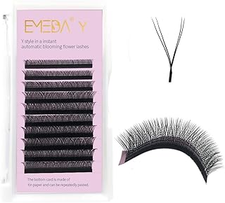 EMEDA Y Lash Extensions D Curl 0.07mm 8-14mm Mix Tray Premade Volume 2D Fans Eyelash Extension .07 Mix YY Type Wispies Soft Eye Lashes 8mm 9mm 10mm 11mm 12mm 13mm 14mm Supplies （0.07 D MIX 8-14mm）