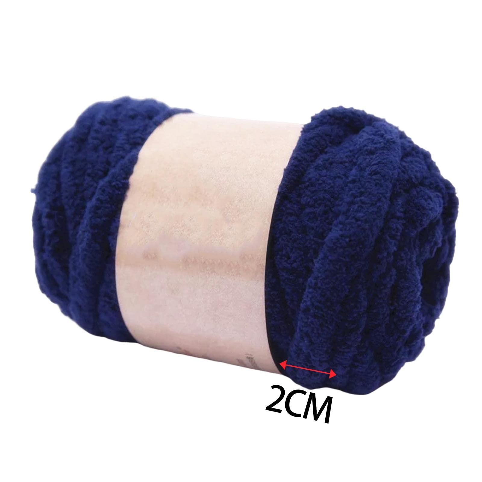 LOVIVER Chunky Wool Yarn Jumbo Yarn Crochet Cloth Summer Hand Knit Weight Bulky Yarn for Knitted Blanket Weaving Sweater Pet Bed Dark Blue - Image 2