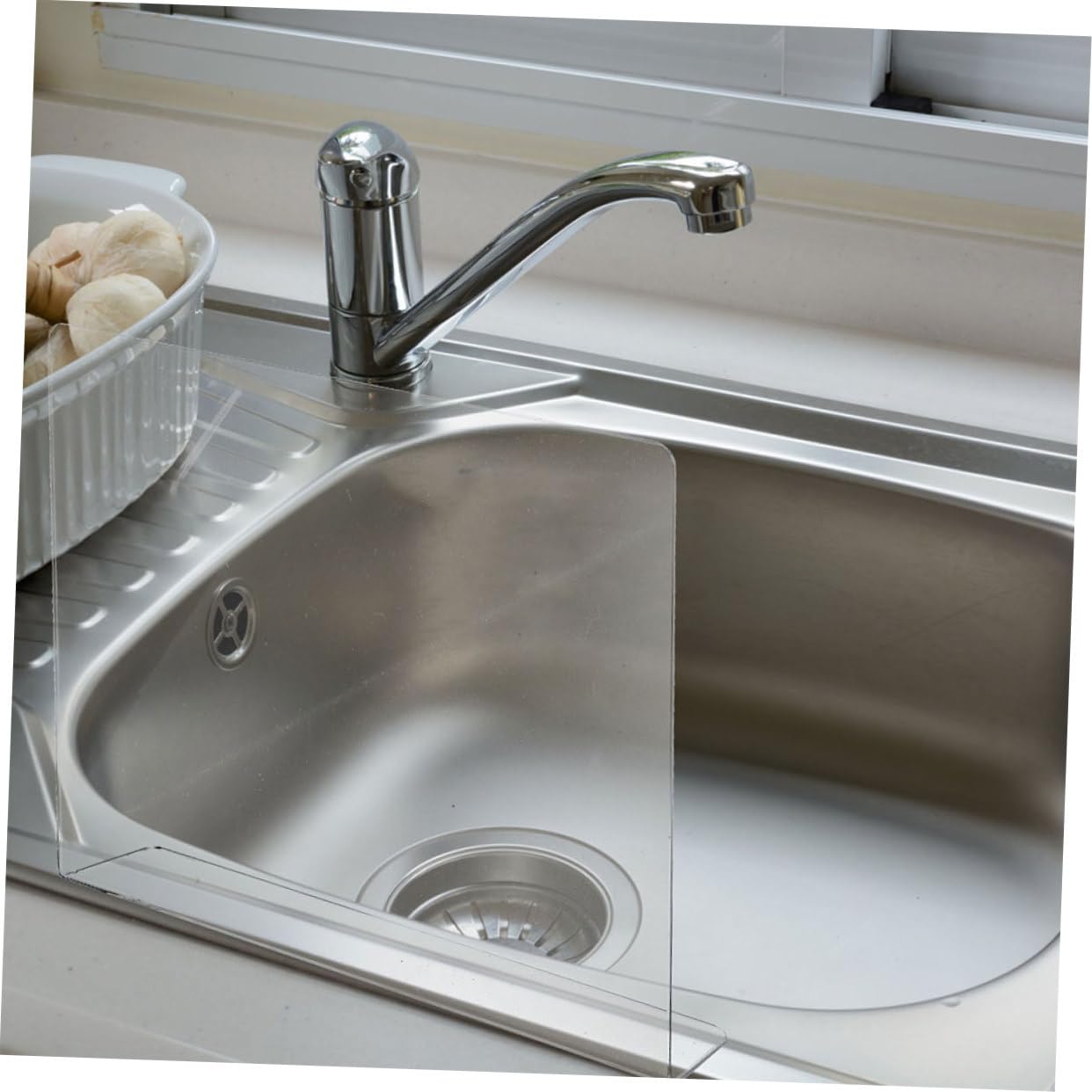 Paraspruzzi Facile da Pulire Rettangolare in Acrilico Lavabo per Protezione Anti-Schizzi Design Minimalista per Cucina e Bagno