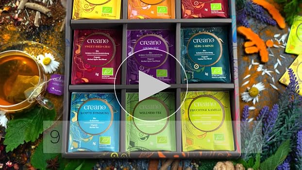 TUMENECO 9枚＋COMPLETE BOXセット Amazon.com: Creano Organic Herbal Tea Sampler Gift Set - Tea Gift