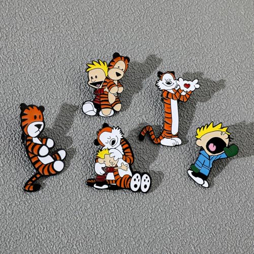 Image of Cute Enamel Pins Cartoon Lapel Pin Brooch Badge for Backpack Jackets Funny Tiger Pins for Gift Anime Enamel Pin for Clothing Hat Decoration