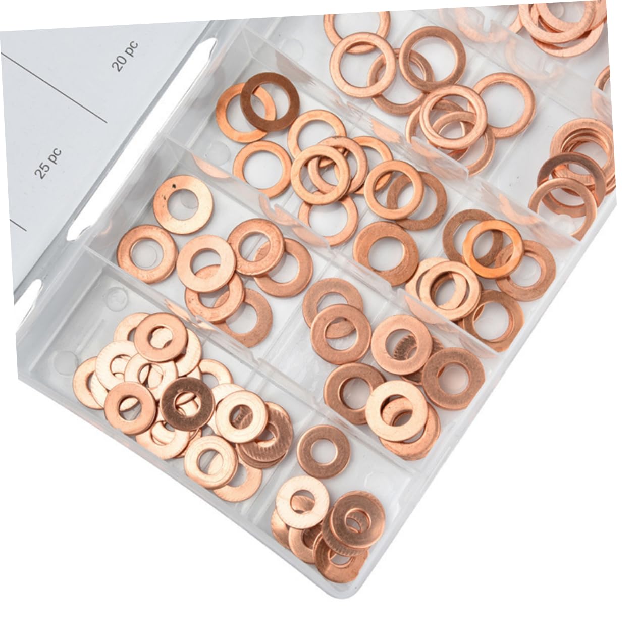110pcs Copper Washer Oil Drain Gasket Gasket Assortment for Automotive Machinery Lightweight Great for Sump Plugs Hydraulic Fittings