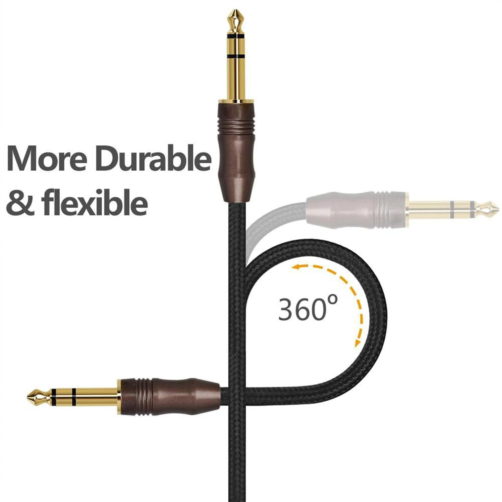 6.35mm 1/4 ''TRS Kabel Audio Z Męskiego Na Męskie Kabel Gitarowy Do Gitary Elektrycznej Gitara Basowa Wzmacniacz Klawiatury Mikser Kabel do Instrumentów Gitarowych (Color : 10M)