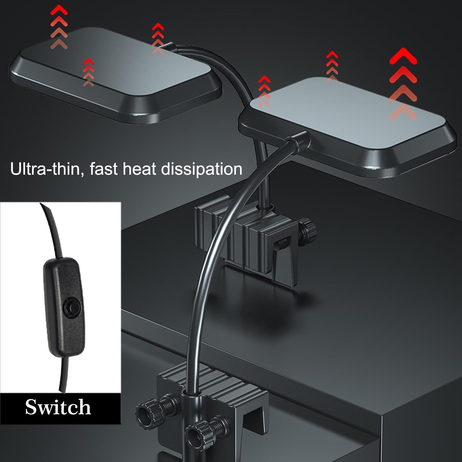 Carefree Fish Aquarium LED Light RA 92 USB 5V Fish Tank Clip Light 5730 8W