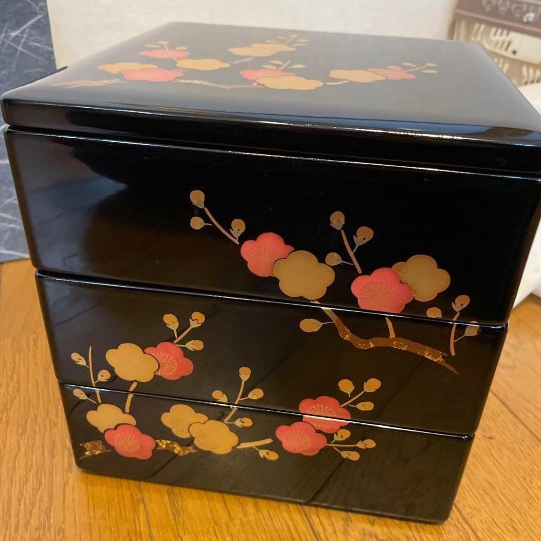 期間限定お値引き お重箱 赤 黒 木曽漆器 昭和初期 アンティーク 新品 お お重箱 赤 黒 木曽漆器 昭 和初期 アンティーク 2025年最新