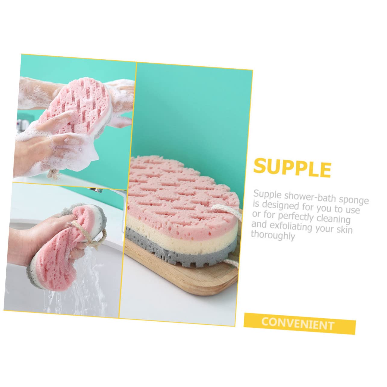 Healeved 24piezas Esponjas Exfoliantes Para Baño Doble Cara Para Cuidado Corporal y Masaje Para Navidad y Showers