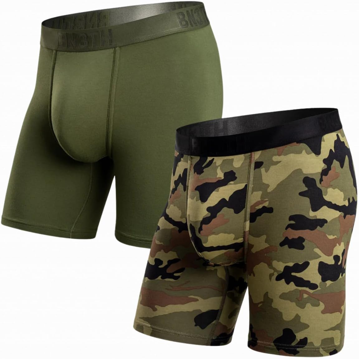 BN3TH Men's Classic Icon 3-D Pouch Boxer Briefs - Breathable, Anti-Chafing, Ultra-soft, No-Roll Waistband, 6.5" Inseam (2pk)