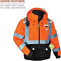 Vista 7 de Chaqueta de seguridad bomber de alta visibilidad Ergodyne Hi Vis