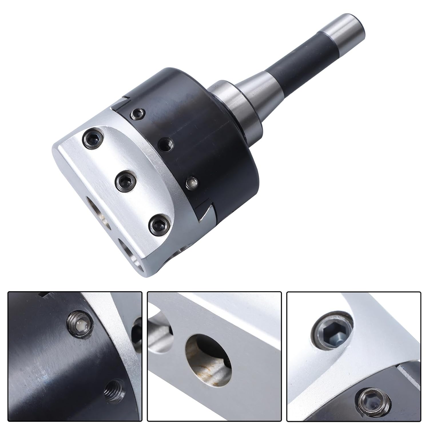 findmall 4 Inch Adjustable Boring Head with R-8 Shank and 1 Inch Hole