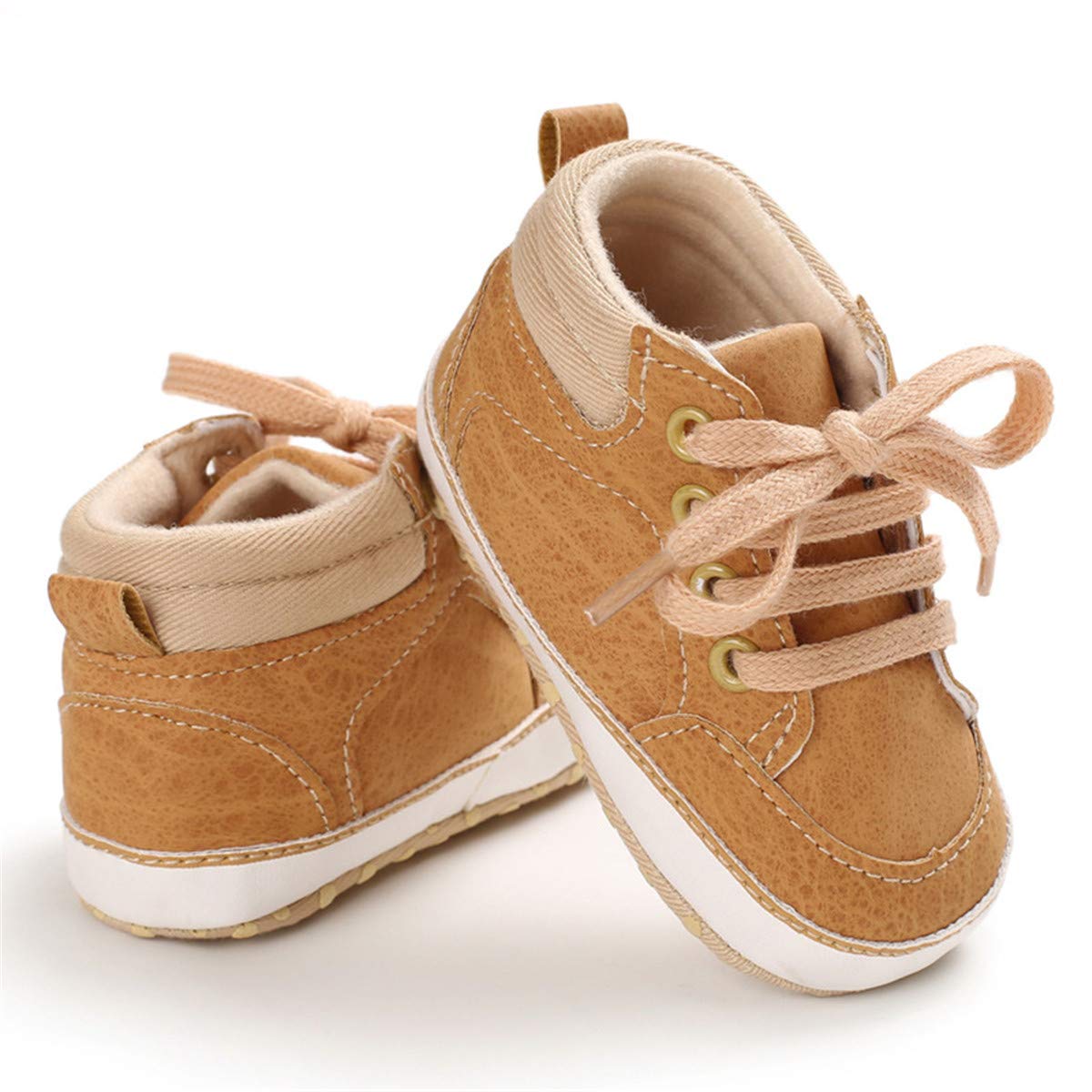 CENCIRILY Baby Boys Girls High Top Sneakers Soft Soles Anti Skid Infant Ankle Shoes Toddler Prewalker First Walking Crib Shoes