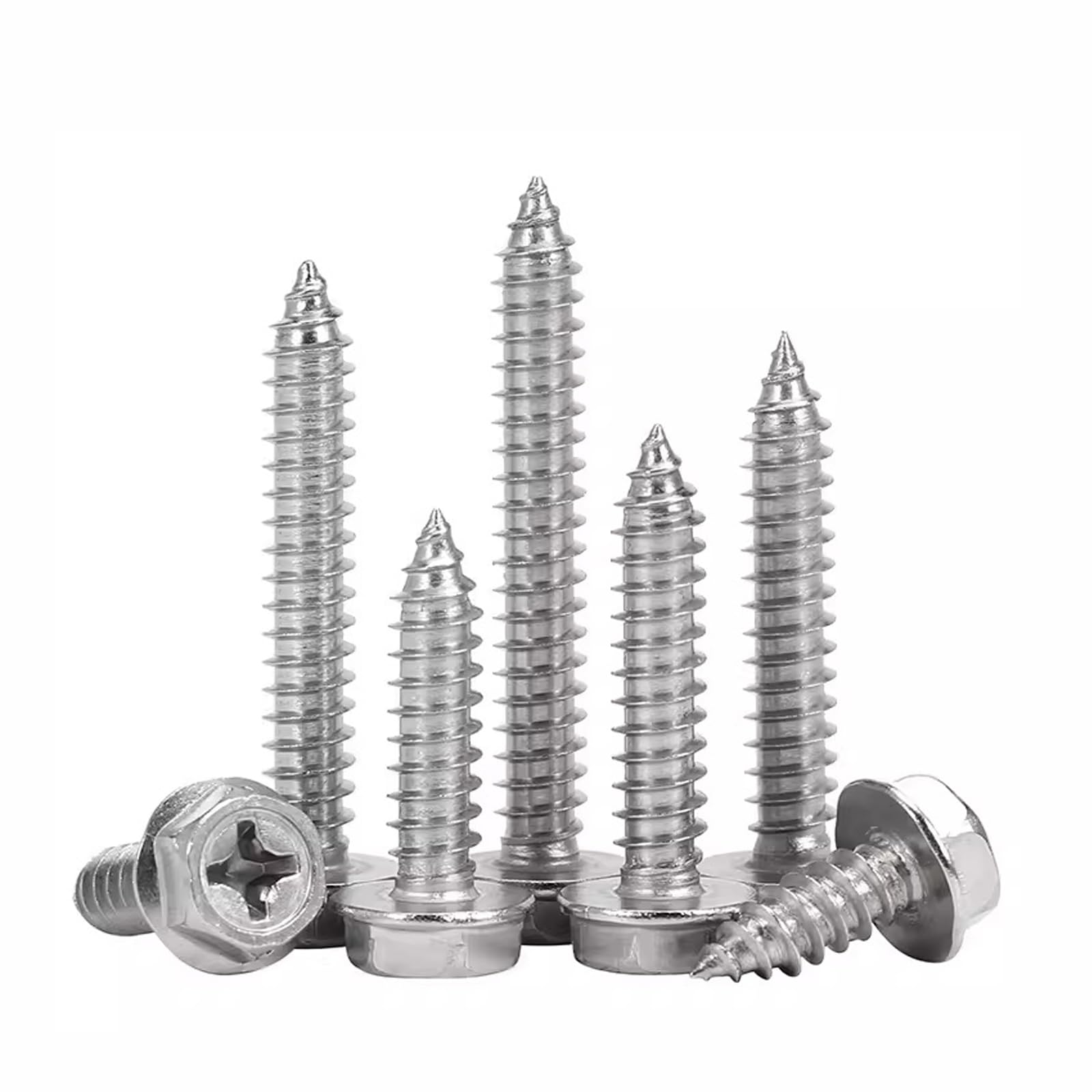 QUARKZMAN Viti Autofilettanti, Rondella Esagonale Phillips, M4 x 30mm in Acciaio Inossidabile 304 Viti Autofilettanti Flangia Esagonale in Lamiera per Plastica, Legno, 10pz QUARKZMAN Viti Autofilettanti, Rondella Esagonale Phillips, M4 x 30mm in Acciaio Inossidabile 304 Viti Autofilettanti Flangia Esagonale in Lamiera per Plastica, Legno, 10pz