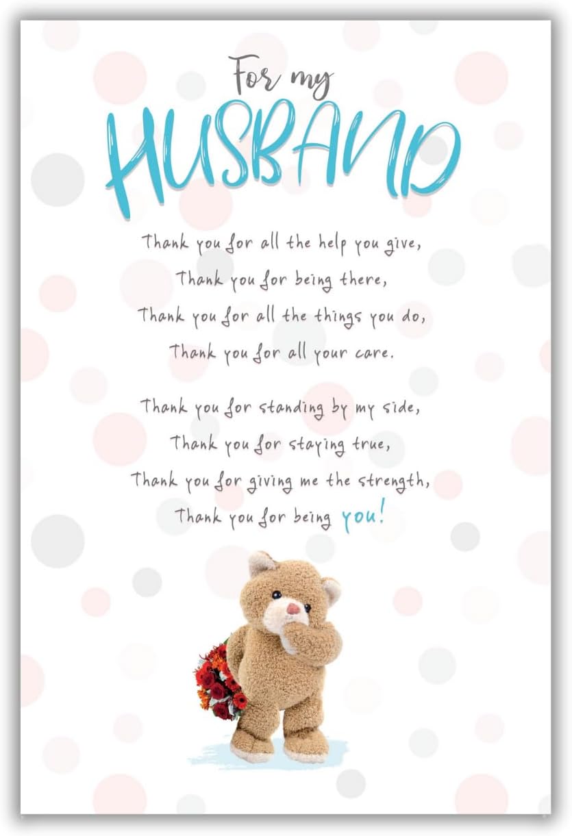 Emotional Rescue Stuffed with Love, Husband Anniversary Card, Husband, Thank You For All The Help You Give, from your Wife, MultiColoured
