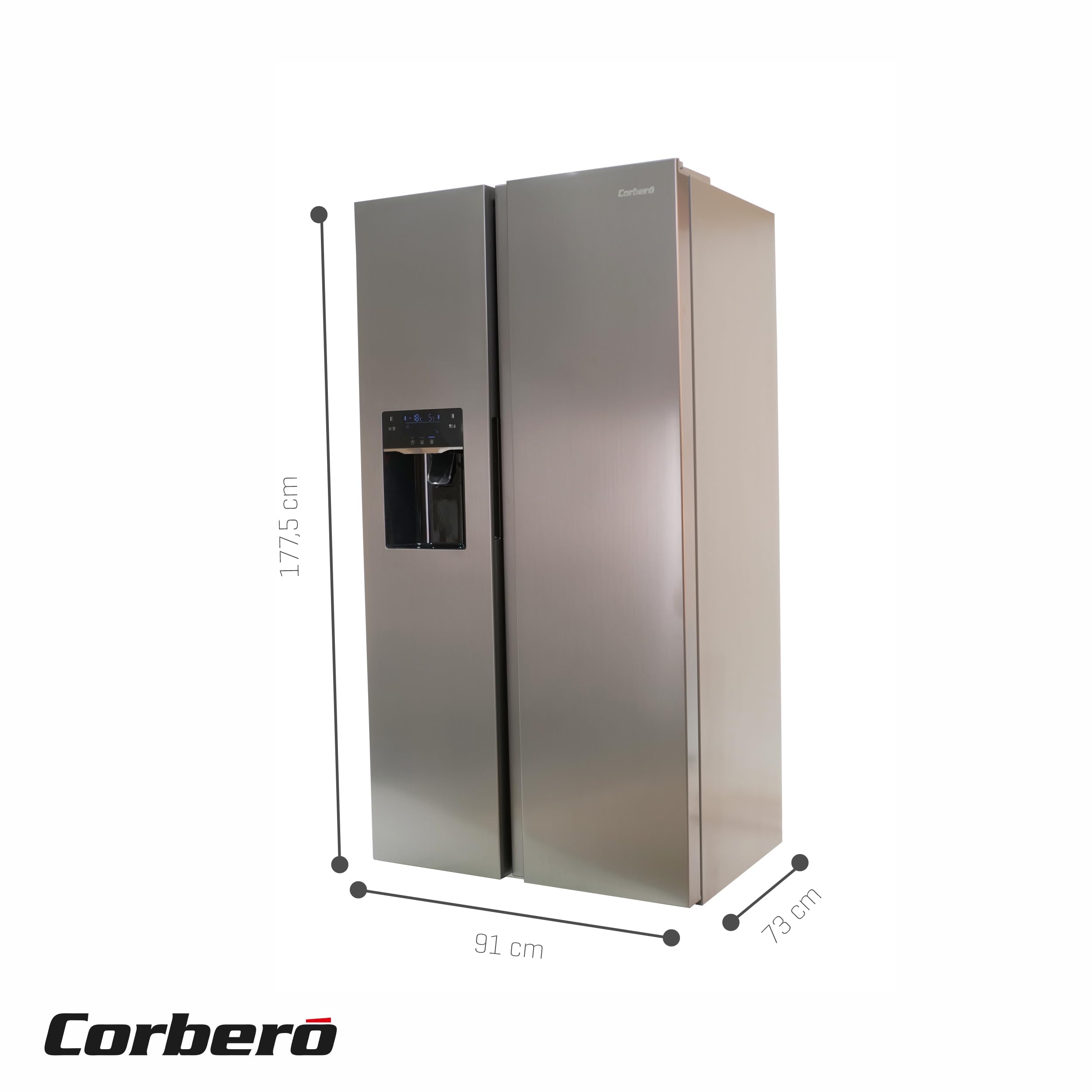 Corberó No Frost Refrigeratore 513L Inverter Dispense Acqua Ice - Dettaglio