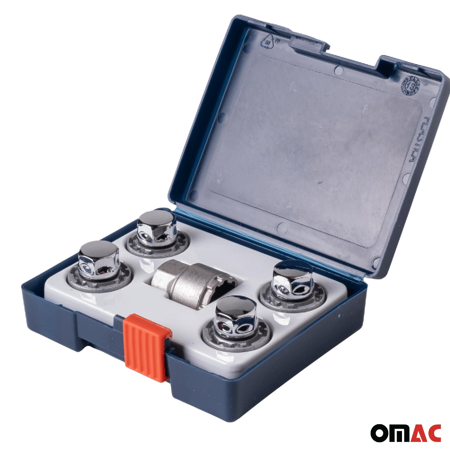 OMAC Wheel Lock Kit for Mitsubishi Lancer Outlander M12X1.5 Chromed 4Locks & 1Key
