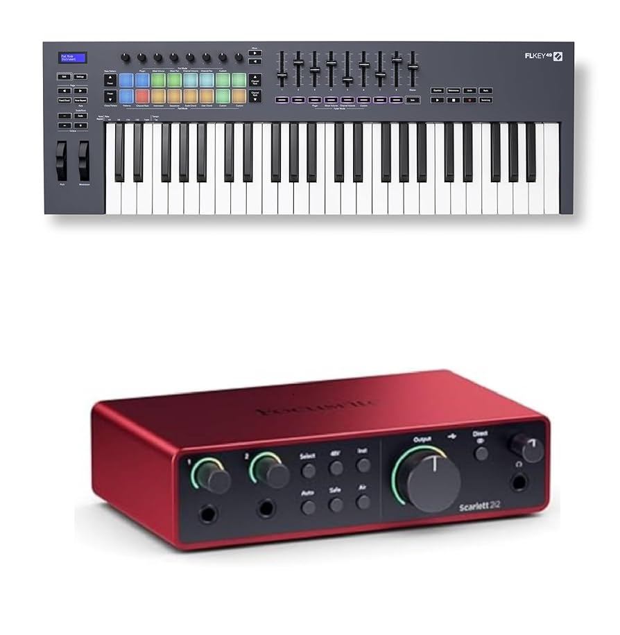 Amazon.com: Novation FLkey 49 MIDI Keyboard and Focusrite
