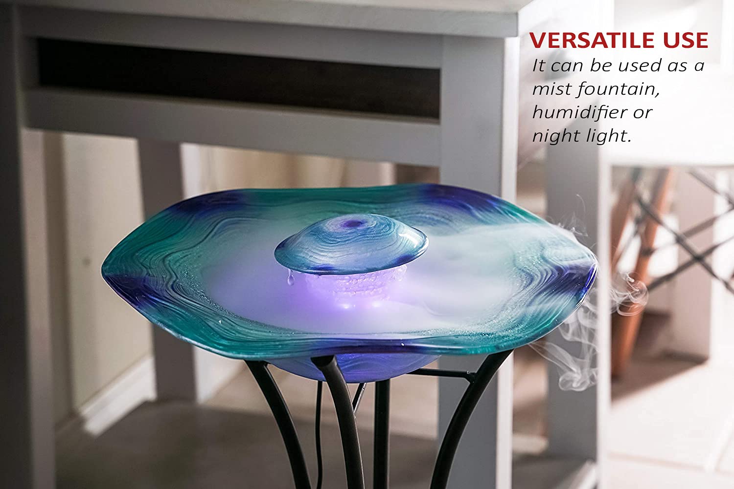 XBrand Aromatherapy Floor Mist Fountain w/Inline Control, 27 Inch Tall