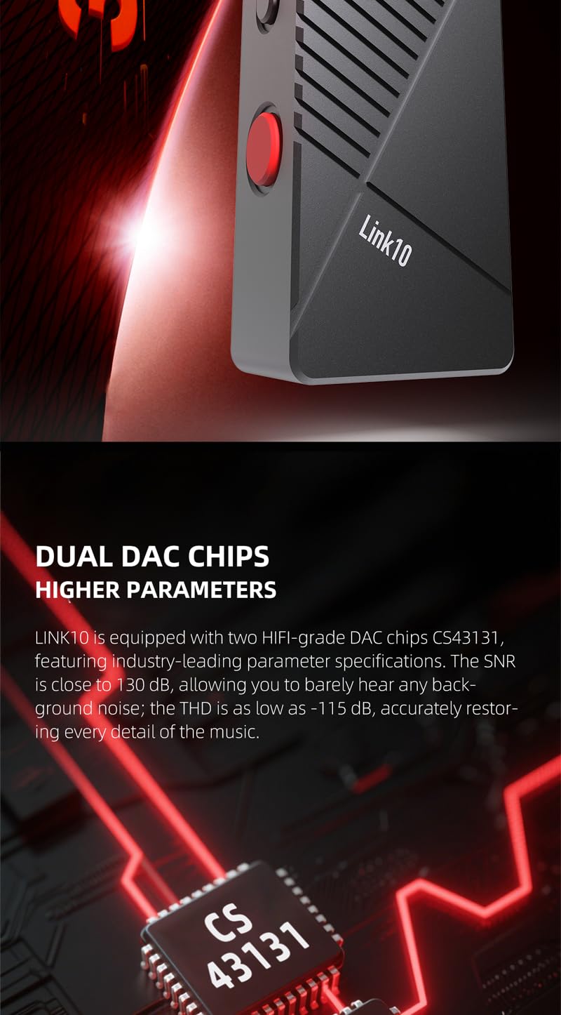 XDUOO LINK 10 dekoder Dual CS43131 przenośny wzmacniacz USB-DAC/AMP DSD256