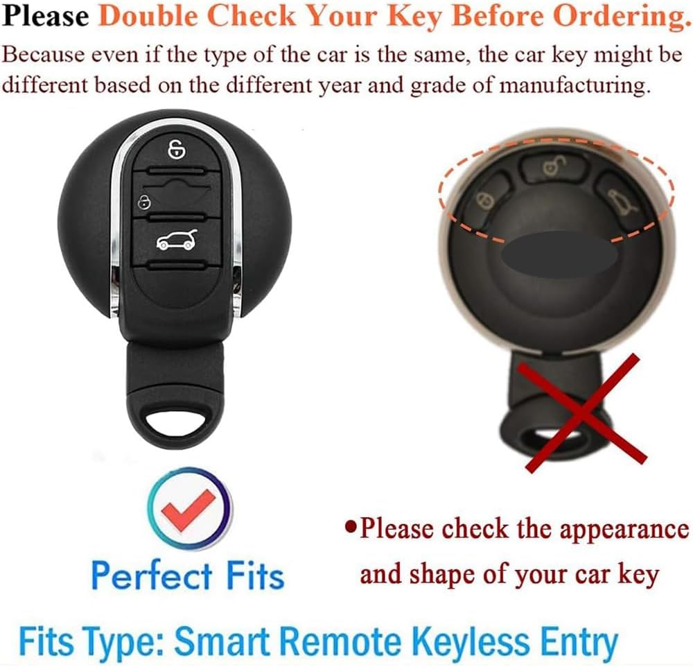 3 Button Key Fob Cover Fit For BMW Mini Cooper Clubman Convertible Key Case Key Shell Accessories Protector
