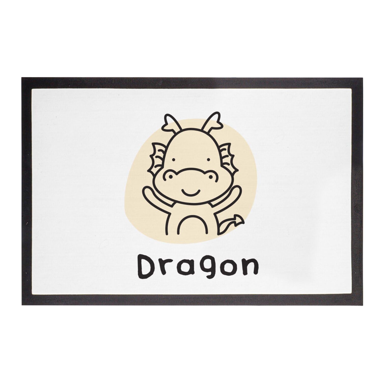 Paillasson Dragon Chinois Blanc pour Décorer votre Entrée de Maison 75x50cm