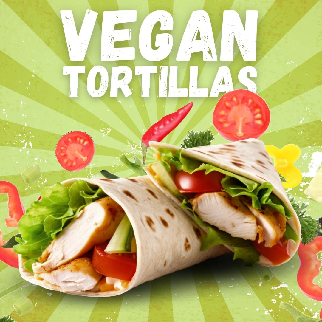 NÄTOO Tortillas proteiche ideali per diete ipocaloriche - 20% Proteine - Perfette per Sportivi - Piadine Proteiche per la dieta ipocalorica e iperproteica - Confezione da 8 piadine Vegan