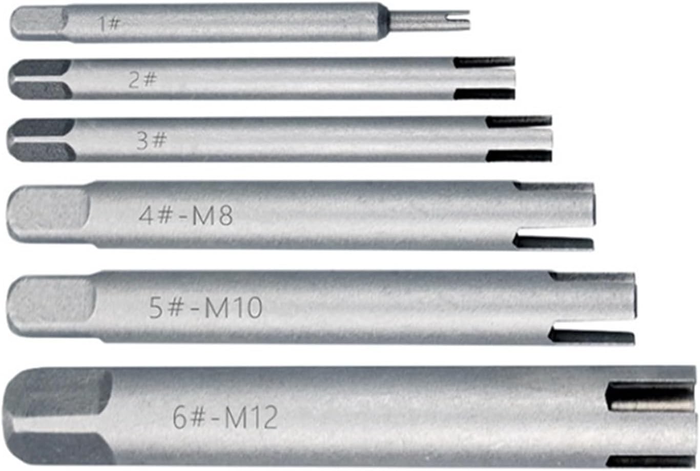 Broken Tap Extractor M4-M12 Broken Screw Tap Extractor Stripping And Removal Hand Tool 6 Pieces Head