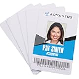 Customizable DIY Plastic ID Cards, 100/PK, White (97034